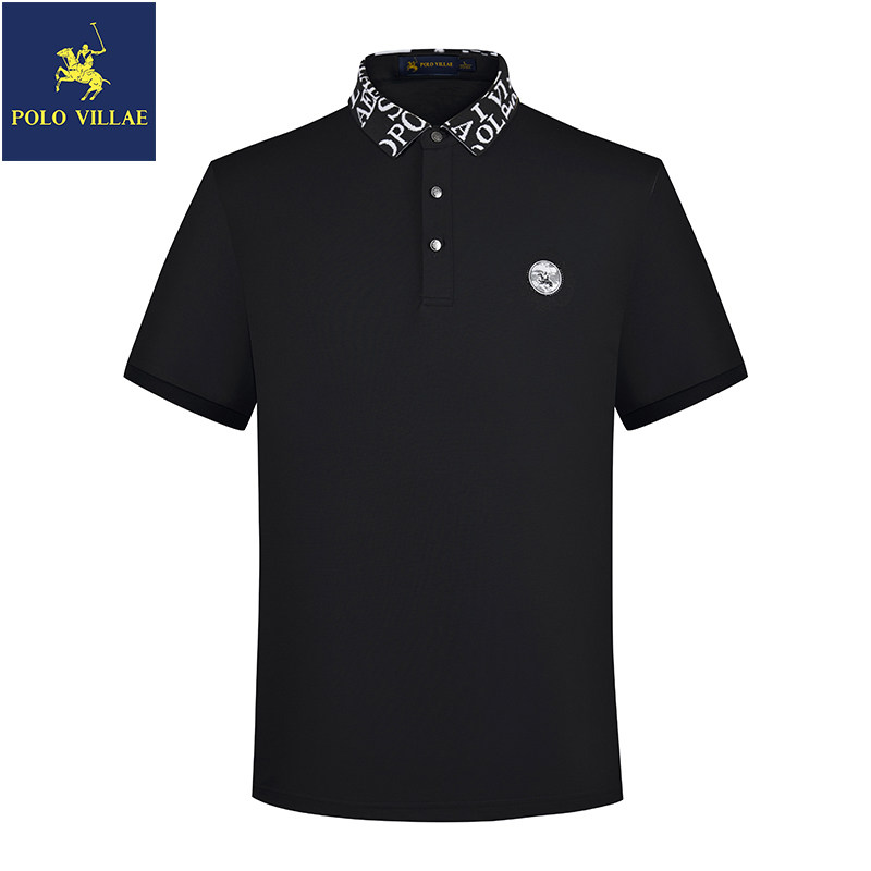 polovillae/保罗威特2022夏季短袖polo衫男纯棉翻领t恤男士上衣