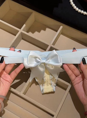 绯色浪漫 性感交叉带子蝴蝶结美臀内裤女纯棉裆可爱女士