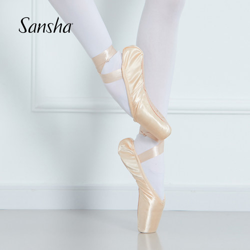 Sansha 三沙成人儿童绑带芭蕾舞足尖鞋缎面舞蹈鞋硬底练功鞋SP - 封面