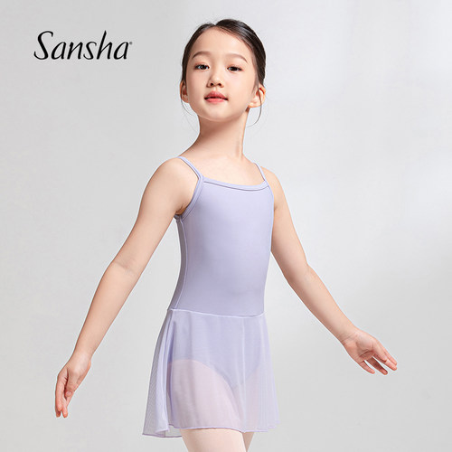 三沙儿童芭蕾舞练功服吊带连体服