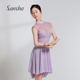 sansha 水溶绣蕾丝高领舞蹈服表演练功形体瑜伽 三沙芭蕾舞连体服