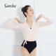 成人系带保暖衣舞蹈练功服长袖 Sansha 法国三沙新款 上衣芭蕾服棉