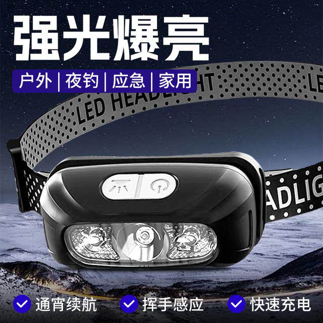 强光头戴式头灯充电超亮专用超轻头灯