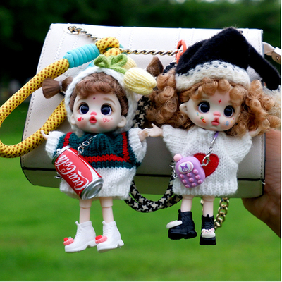 女孩公仔新年礼物手机挂件包挂饰