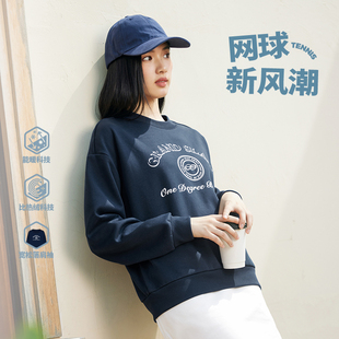 361运动卫衣女2026秋冬新款女士加绒保暖套头卫衣学院风印花上衣