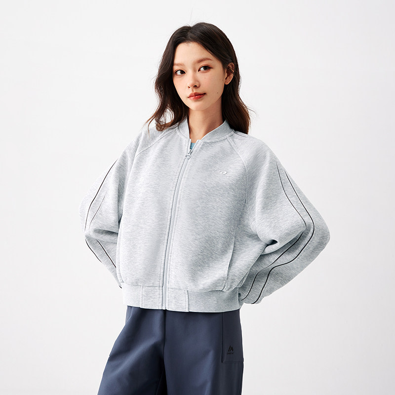 361女装2026秋冬新款立领外套女子宽松舒适运动服五明治开襟卫衣