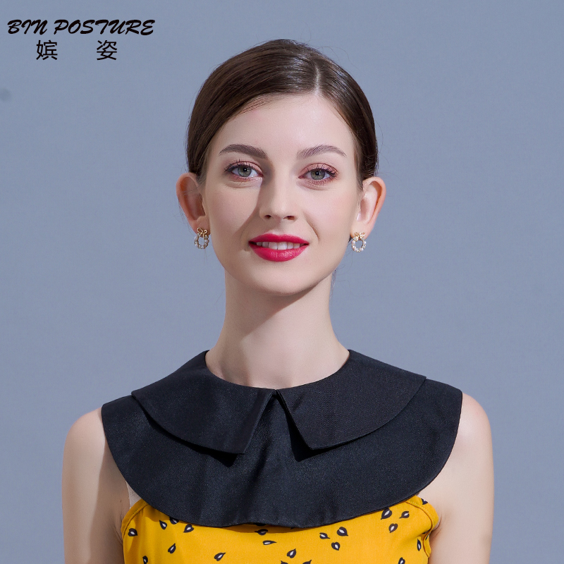 缎面白色云肩女2025新款百搭假领春夏秋冬配毛衣裙子多功能装饰领