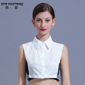 饰领2026秋冬白衬衣领 假领配毛衣装 白色纯棉假领子女百搭韩版 衬衫