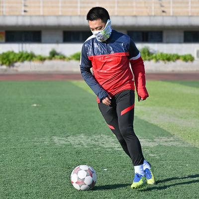 冷门足球秋冬季半拉足球训练服