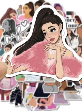 50张A妹爱莉安娜·格兰德ArianaGrande欧美滑板笔记本防水贴纸iss