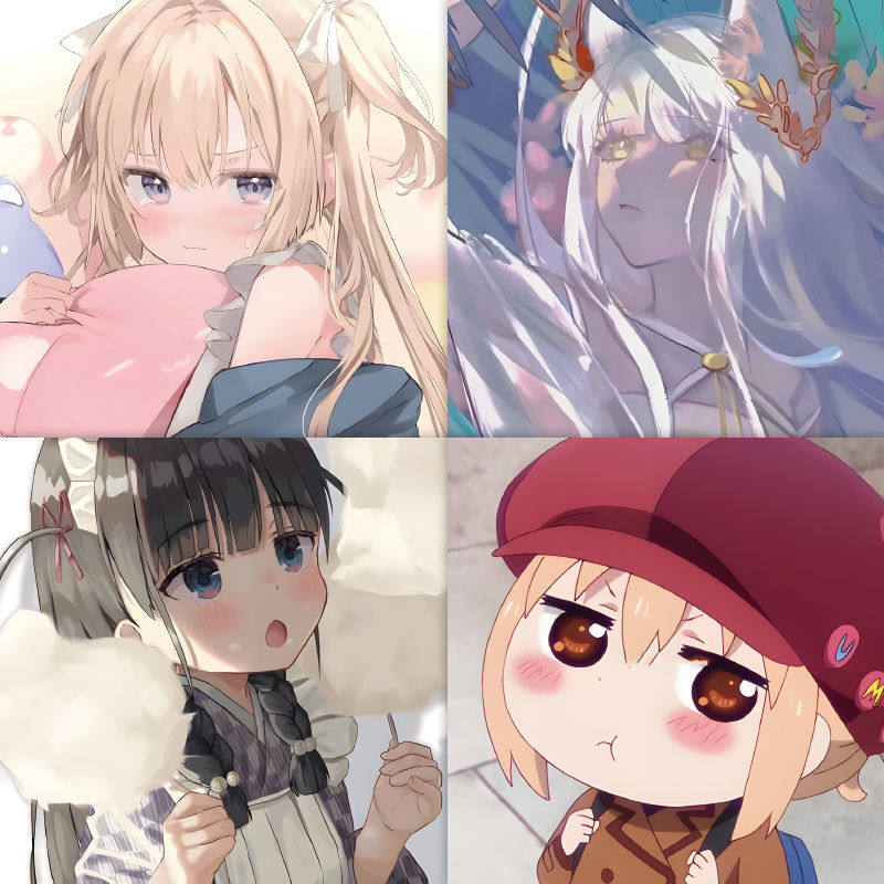 120张动漫二次元女头像贴纸卡哇伊表情包可爱少女心手帐贴纸防水