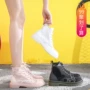 Giày lưới nữ Martin boot mùa hè rỗng ren hồng ống cao giày giảm béo cao thoáng khí lưới Hàn Quốc mùa thu - Giày cao gót giày da cao cổ nữ