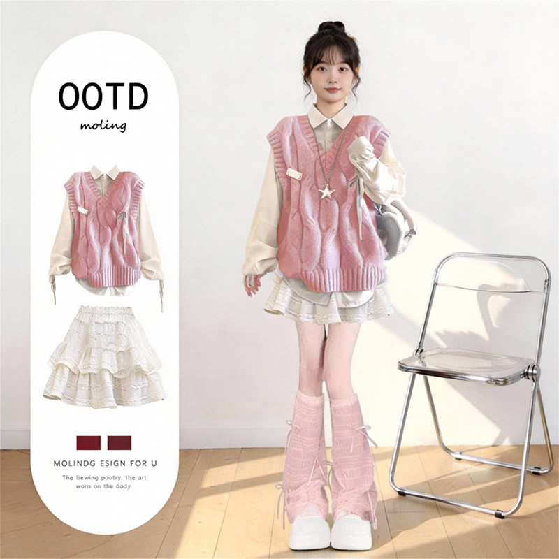 冬季流行风格韩系套装学院风连衣裙秋装女2026年新款小个子蛋糕裙,女装/女士精品,时尚套装,淘宝优惠券,粉丝福利购,淘宝优惠卷