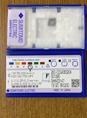 住友 CBN刀片2NC-CCGW060204 BNC200/CCGW060208 BN2000拍前询价