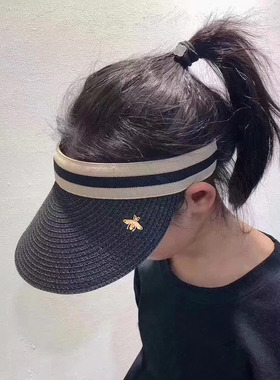 网红夏季百搭遮脸韩版空顶帽子女