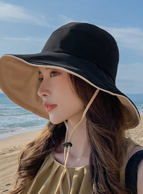 遮阳帽女防晒夏防紫外线大檐帽子