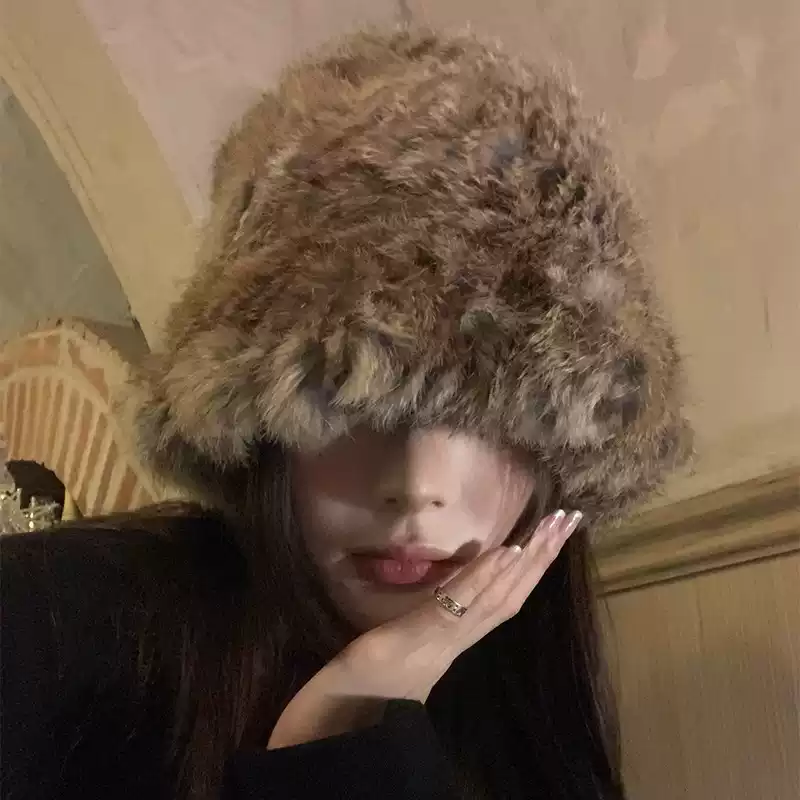 渔夫帽秋冬款护耳保暖毛绒显脸小