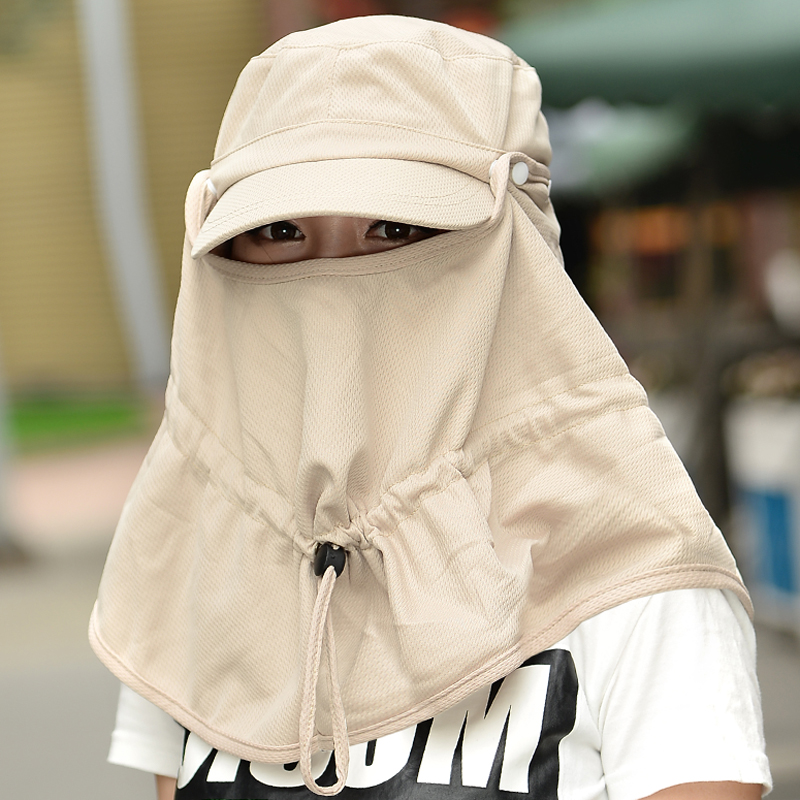 太阳帽女夏天夏季遮阳防晒帽子遮脸防紫外线户外出游骑车护脸百搭