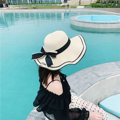 遮阳草帽沙滩百搭女夏大檐太阳帽