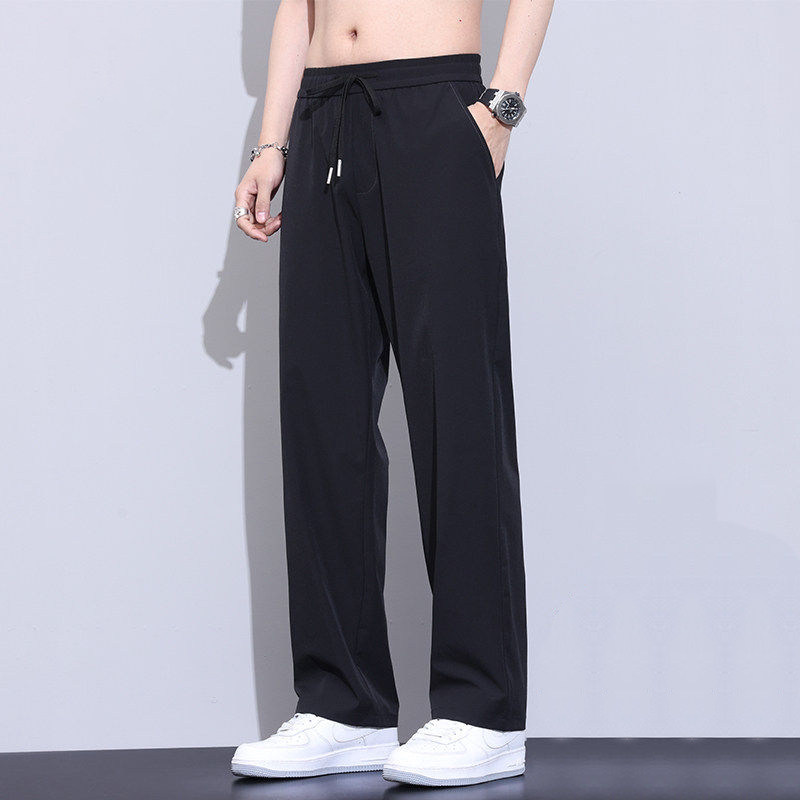 夏季薄款冰丝透气宽松男运动裤