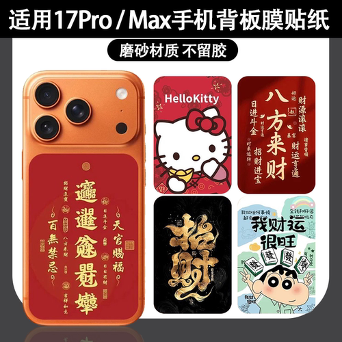 苹果17Pro/Max防指纹磨砂背板膜