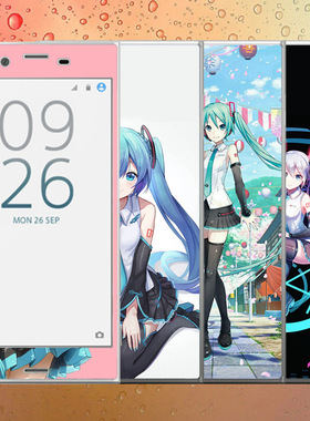 适用索尼Xperia5IV可爱卡通彩膜定制10III个性手机后壳背膜1 II前后贴纸XZ2p初音未来Pro-I改色膜XC 3
