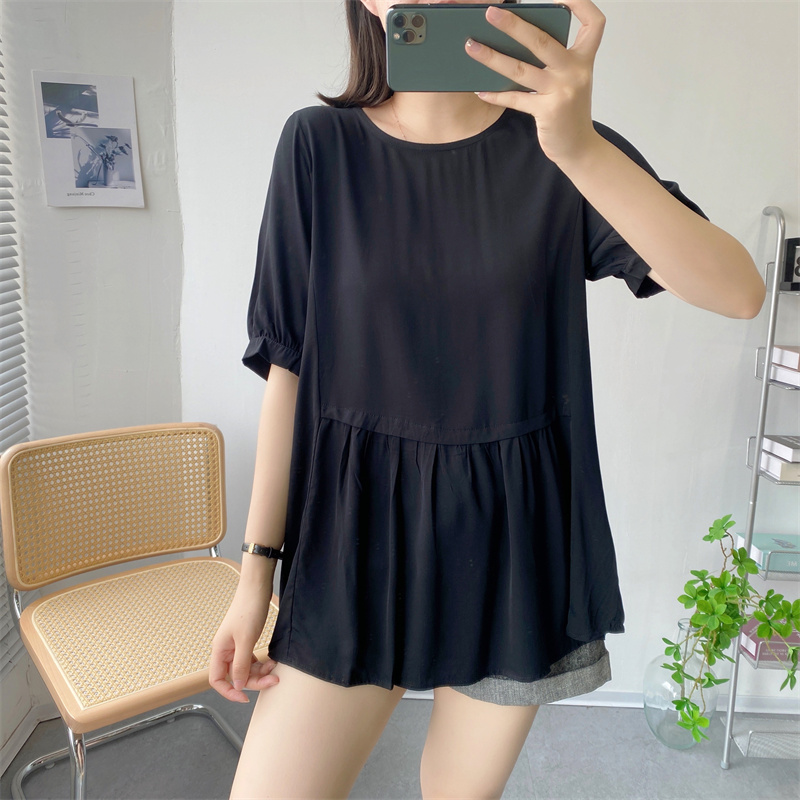 半袖家居服薄款棉绸女