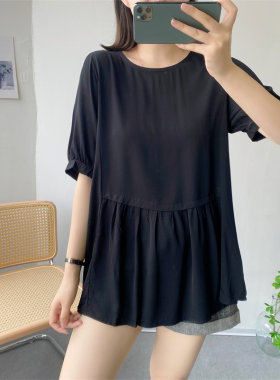 半袖家居服薄款棉绸女