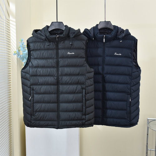 马甲加厚羽绒棉保暖连帽