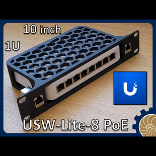 适用Unifi USW Lite 8 POE 10英寸机架安装支架19inch rack定制