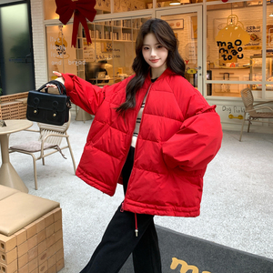 【新品现货】红色木耳边羽绒服 B001-M221-P295-控438图片