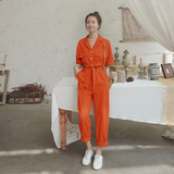 粉色休闲工装连体裤女夏2025新款小个子高端减龄气质连身衣裤，女装休闲裤，依依服饰