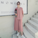 现货！高数据假两件西装百褶连衣裙2233P115控168有买家秀，女装连衣裙，依依服饰