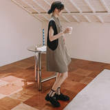 新款现货！感拼色垂感休闲连体裤2257-P95控148有，女装休闲裤，依依服饰