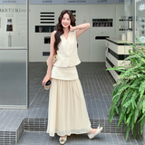 【现货】韩系提花马甲+重工拼接半裙套装2C521-8700P175控288，女装套装/套裙，依依服饰