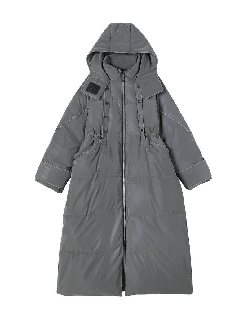 大货主推！！高品质面料荧光长款棉服M38-P195控278,女装棉衣/棉服,依依服饰