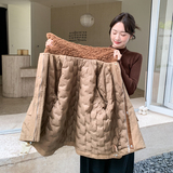 【现货】羊羔毛拼接刺绣派克90绒羽绒服B001-M199-P385控558，女装羽绒服，依依服饰