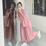 现货！高数据假两件西装百褶连衣裙2233P115控168有买家秀，女装连衣裙，依依服饰