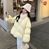 【新品现货】奶呼呼泡芙真狐狸毛领90绒羽绒服B001-M208P335控468，女装羽绒服，依依服饰