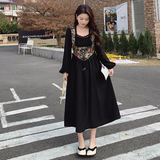 图蕾丝边假两件连衣裙2308，女装连衣裙，依依服饰
