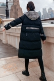 数据款现货！背部抽绳棋盘格拼接服外套M55P185控268有，女装棉衣/棉服，依依服饰