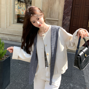 【现货】春日氛围感披肩休闲外套 8617-P165控268 配披肩图片
