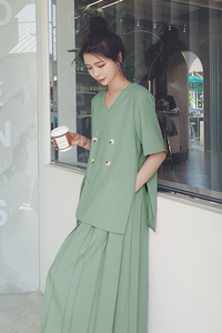 新款现货！感假两件西装百褶连衣裙2233P115控168有图片