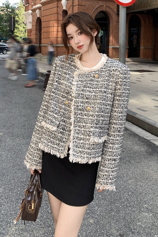 【现货】轻奢流苏小香风外套B001-8321-P145-控218,女装毛呢外套,依依服饰