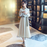 2021秋装新款拼接色长袖连衣裙女819-P115控168，女装连衣裙，依依服饰