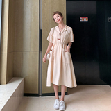 现货秒发！经典慵懒赫本风连衣裙A20--P85控138，女装连衣裙，依依服饰