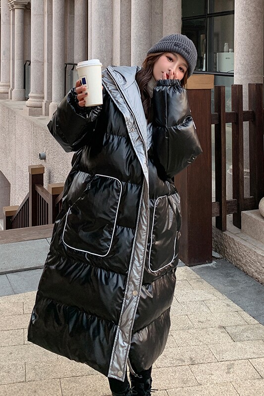 档口现货！2021免洗亮面拼色银光条服M56P185控268提供,女装棉衣/棉服,依依服饰