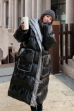 档口现货！2021免洗亮面拼色银光条服M56P185控268提供，女装棉衣/棉服，依依服饰