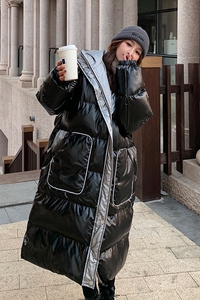 档口现货！2021免洗亮面拼色银光条服M56P185控268提供图片