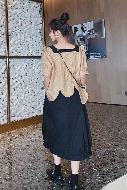 2022新款风不规则提花设计+半身裙套装2211P125控178有,女装套装/套裙,依依服饰